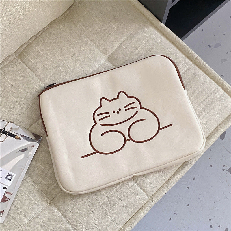 Cute Embroidered Animal Tablet Protective Sleeve Bag